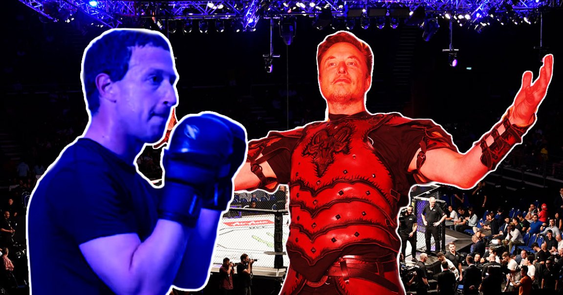 Middle-aged tech billionaires Elon Musk and Mark Zuckerberg are threatening to cage fight each other. And yes, it's all very stupid.