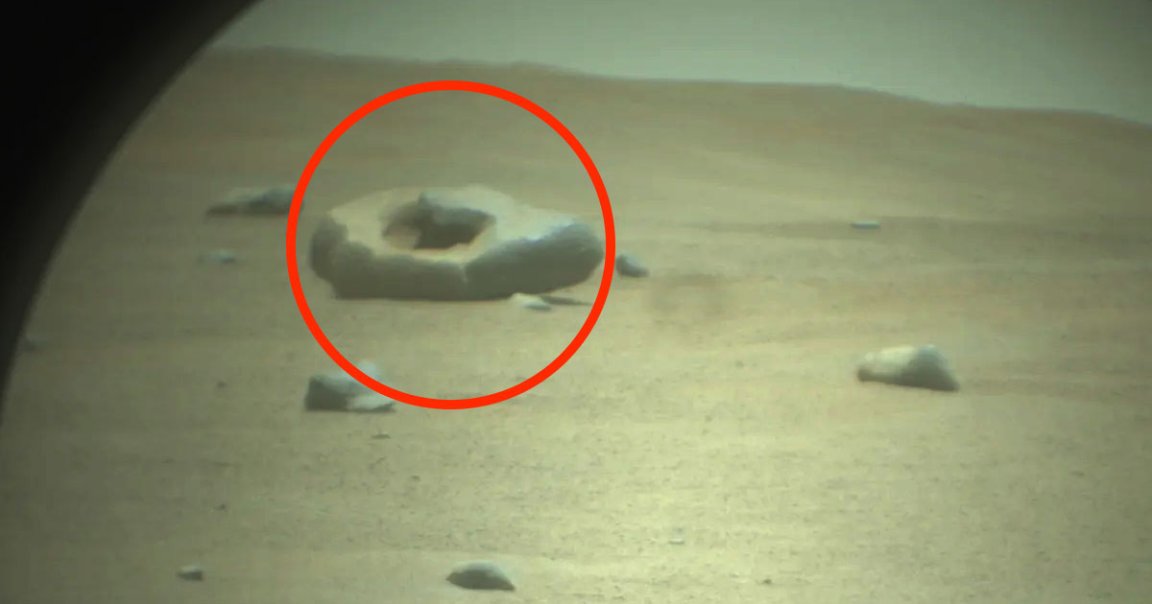 Earlier this month, NASA's Perseverance Mars rover spotted a mysterious donut-shaped rock. Experts are divided on what it could be.