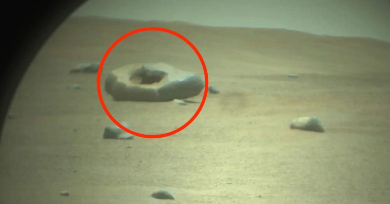 Earlier this month, NASA's Perseverance Mars rover spotted a mysterious donut-shaped rock. Experts are divided on what it could be.