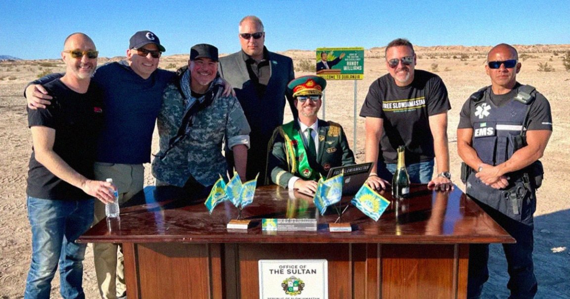 A San Diego-based radio DJ has declared himself as the "sultan" of his own "country" called the Republic of Slowjamastan.