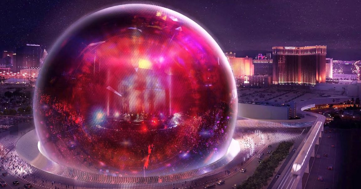 Sphere Entertainment has started testing its $2 billion dollar, orb-shaped, and LED-laden music venue in Las Vegas.