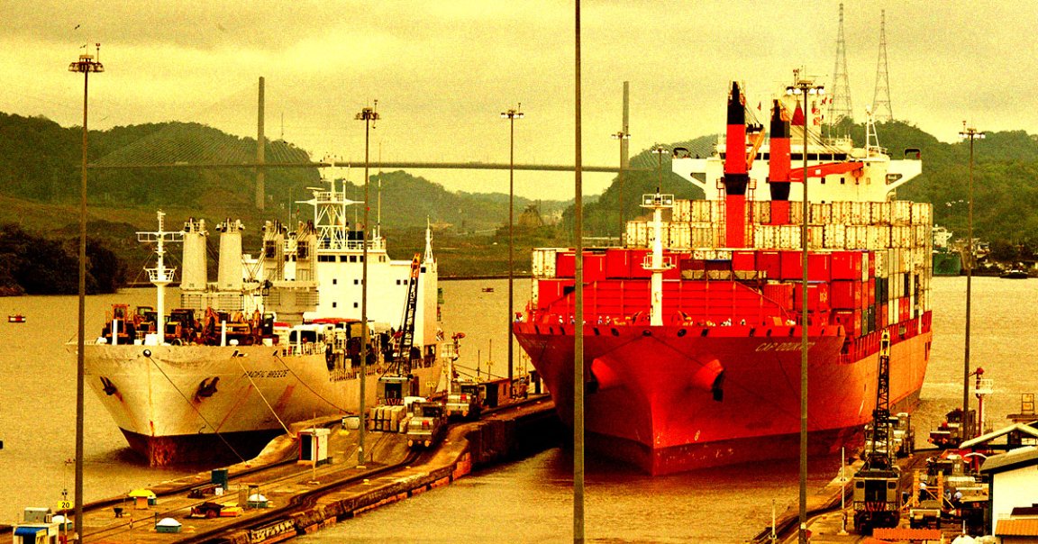 A massive flotilla of ships is currently stuck in the world's worst traffic jam at the Panama Canal — and it might not end for weeks.
