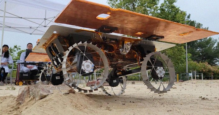 Watch NASA's New Moon Rover Yeet Itself Over a Boulder