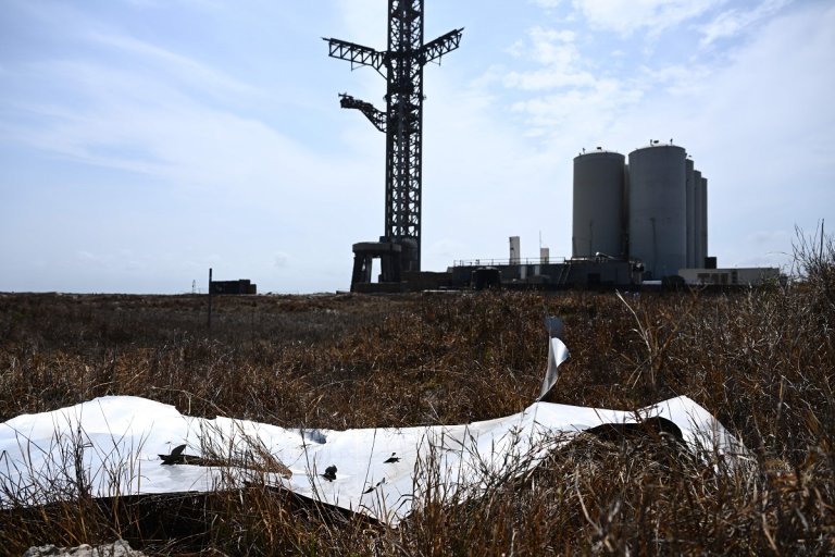 Debris from the rocket's obliterated launchpad was blasted up to half a mile from the launchpad, according to the Fish and Wildlife Service.