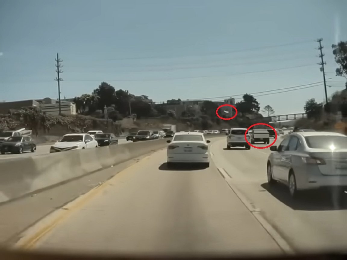 Flying hubcaps are not part of the Cybertruck's tech specs, but that seems to be what happened to one beta driver in California.
