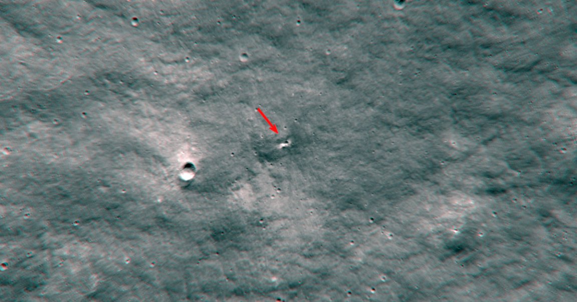 NASA's Lunar Reconnaissance Orbiter (LRO) has spotted the likely remains of Russia's crash-landed Luna-25 lander on the surface below.