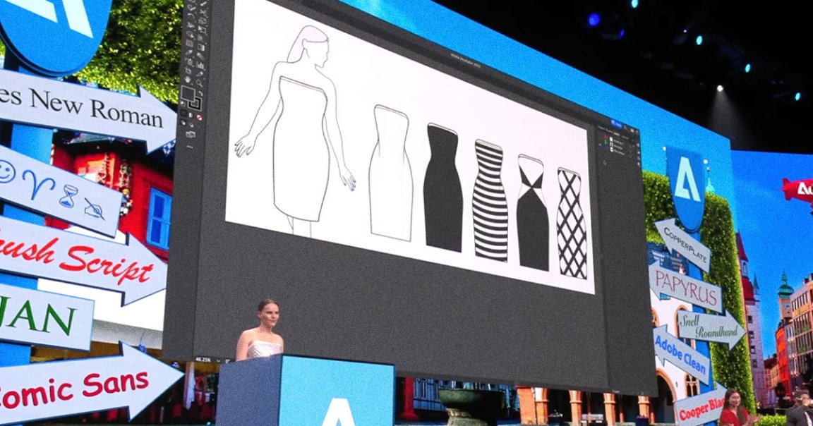 Adobe has unveiled a sparkling, interactive dress — and got the research scientist who created it to model the high-tech couture.