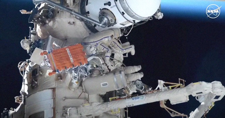 The cosmonauts were investigating the cause of a leak of ammonia coolant from the Russian segment of the International Space Station.