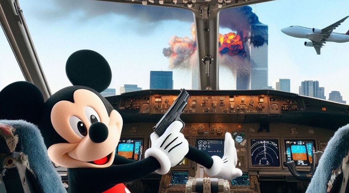 Apparently, Disney — a company famous for its fierce defense of its IP — doesn't have a squeak to say about AI-generated Terrorist Mickey.