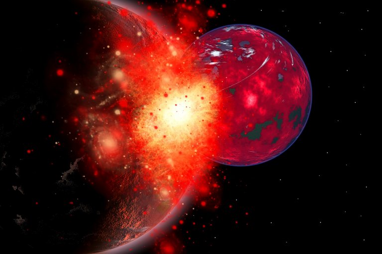 The observation of the donut-shaped cloud of debris is believed to be the first of a planetary collision's afterglow.