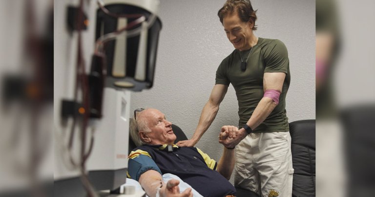 Tech millionaire Bryan Johnson bragged about donating a liter of his blood plasma to his 70-year-old father to slow down his aging.