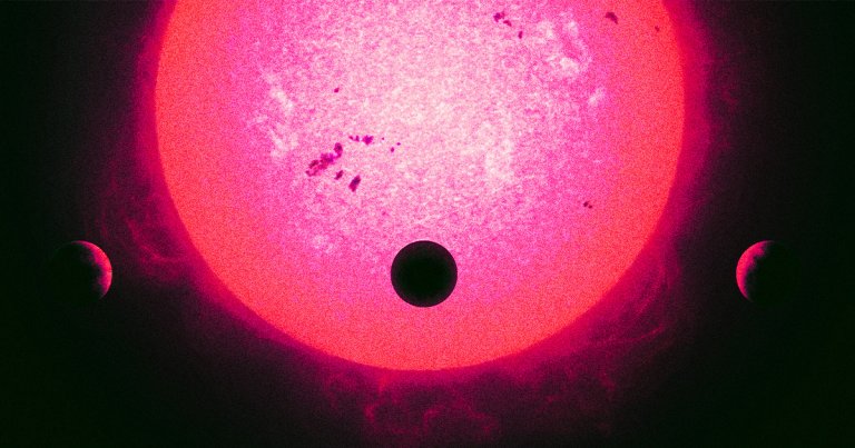 The six exoplanets in this star system revolve in perfect mathematical ratios relative to each other, in what's known as oribital resonance.