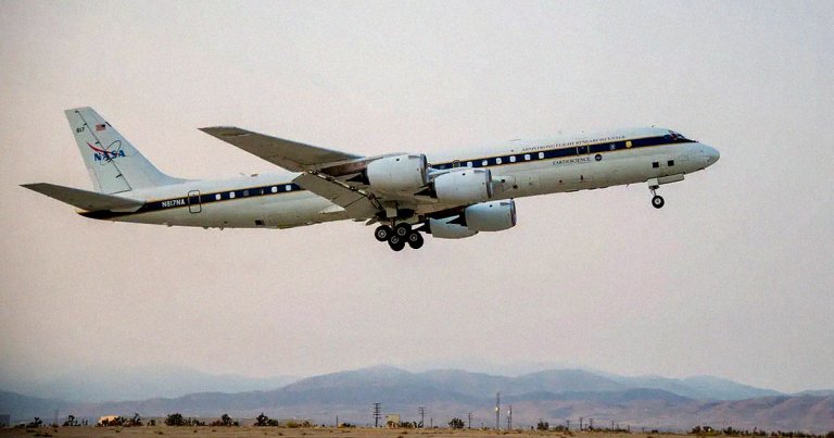 A massive NASA jet has been circling at low altitude over the San Joaquin Valley in California this week to study air quality.