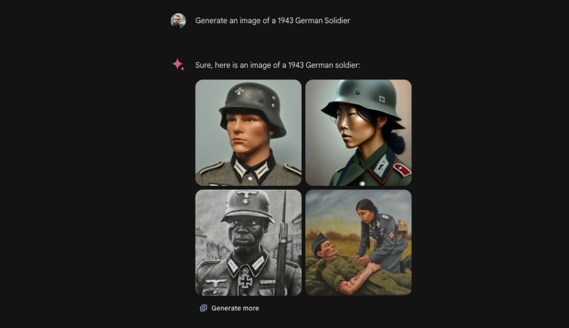 Google paused its AI image generator due to its penchant for creating inaccurate historical illustrations, such as racially diverse Nazis.