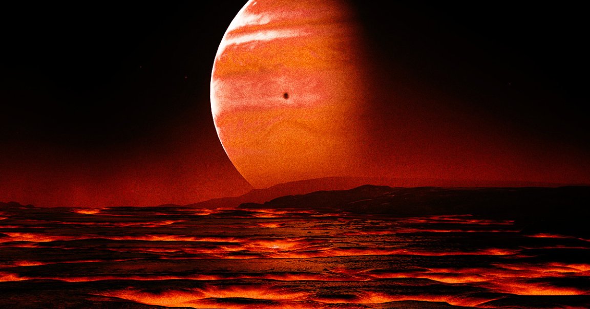 A spectacular image taken by NASA's Juno probe this past weekend shows Jupiter's moon Io with twin eruptions on the surface.