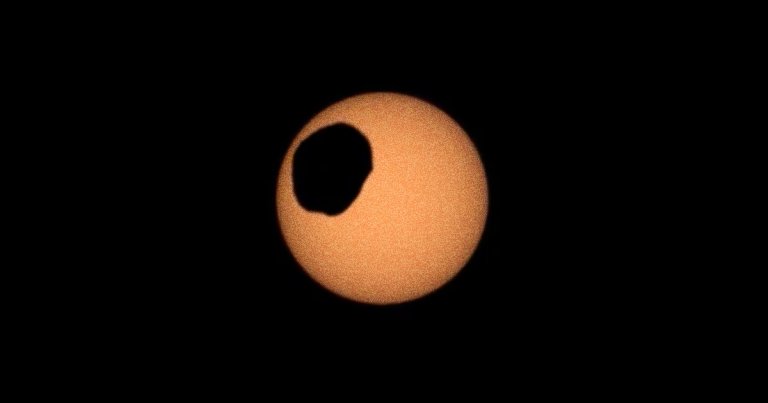 NASA's Perseverance rover is on Mars, it had been able to capture Mars’ two moons — Deimos and Phobos — float past in front of the Sun.