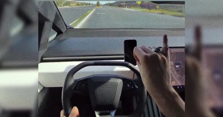 Cybertruck Driver Caught Lying That The Cops Let Him Go 50 Miles Over The Speed Limit