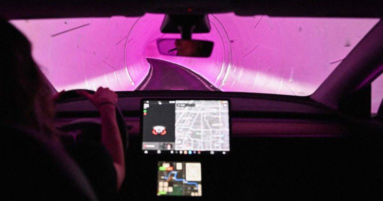 Elon Musk's The Boring Company still hasn't figured out how to have its vehicles autonomously drive through a single-lane tunnel.