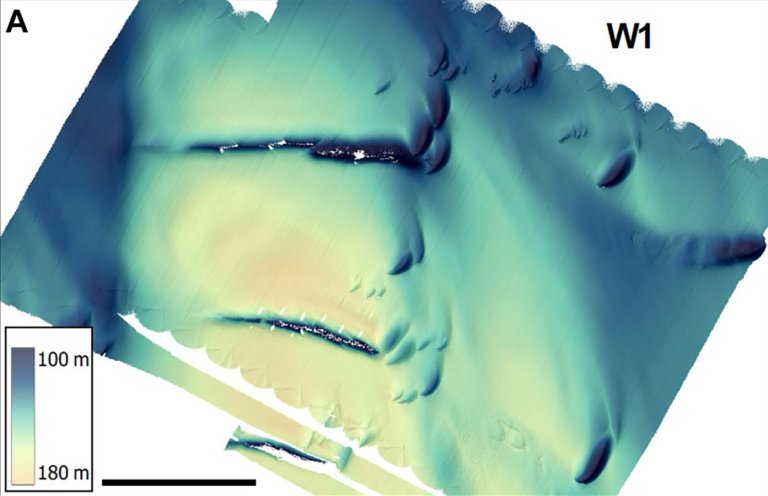 An underwater drone mapped the hidden side of an ice shelf in Antarctica, revealing a dramatic landscape eaten away by ocean waves.