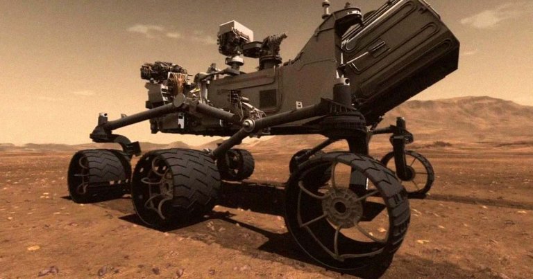 The harsh terrain of the Martian surface has done an absolute number on NASA's Curiosity rover's wheels, as a new picture shows.