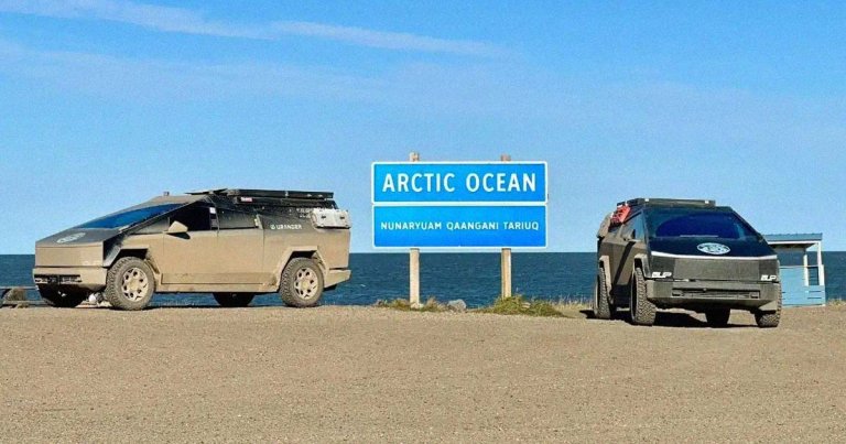 A group of Tesla enthusiasts took their Cybertrucks well past the Arctic Circle and to the shores of the Arctic Ocean without a generator.