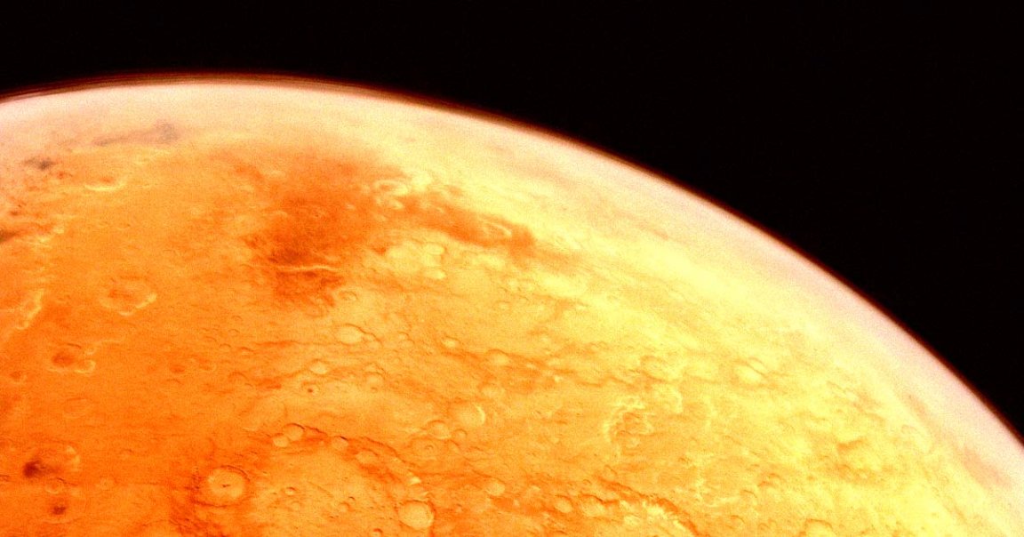 The vast majority of Mars' atmosphere might be trapped in sedimentary rocks lining the Red Planet's surface, which could be used for fuel.