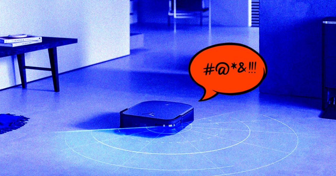 Hackers were able to gain control of robot vacuums around the US — and at least one of them forced the cleaning robots to yell racist obscenities.
