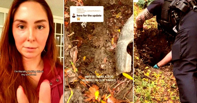 After digging up a weird rug buried in her backyard, an Ohio woman began experiencing some unexplained goings-on.