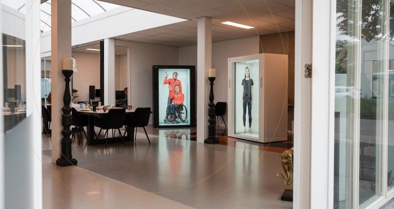 A holograph booth allows doctors to make appointments remotely, providing a much more lifelike telehealth alternative.