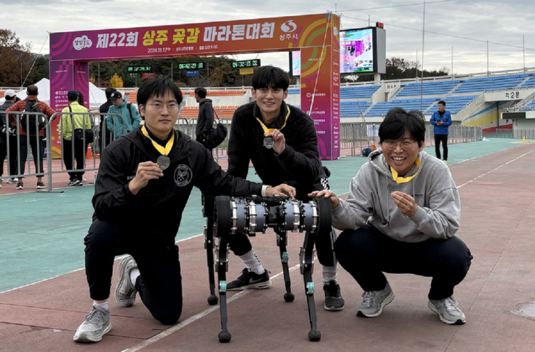 A robodog dubbed RAIBO2 ran and completed a full length marathon in South Korea on Sunday, apparently the first quadrupedal robot to do so.