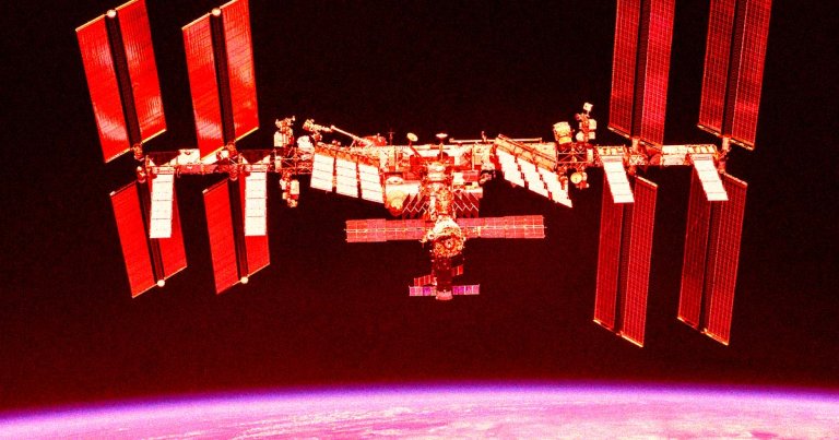 The International Space Station could have harmful environmental effects when it reenters the atmosphere and burns up.