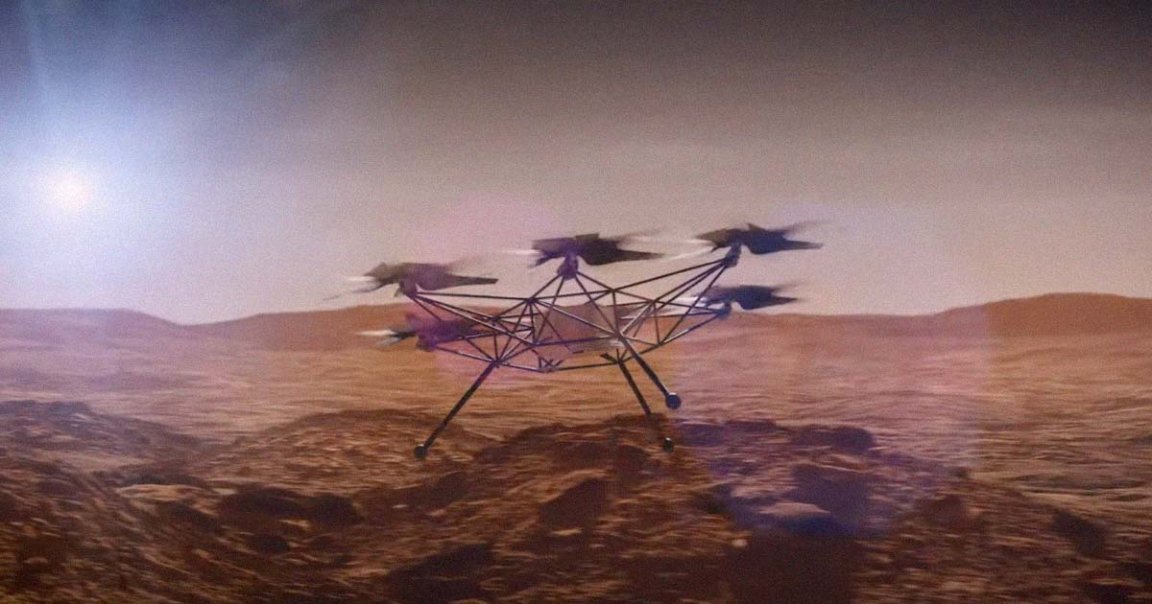 NASA has shown off an early rendering of an enormous Mars Chopper concept, a follow-up to the space agency's Ingenuity Mars Helicopter.