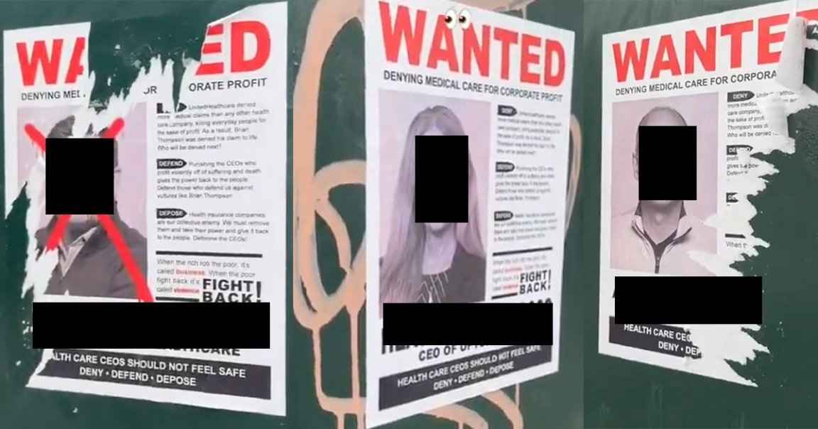 "Wanted" posters for healthcare executives begin cropping up in the wake of UnitedHealthCare CEO Brian Thompson's stunning assassination.