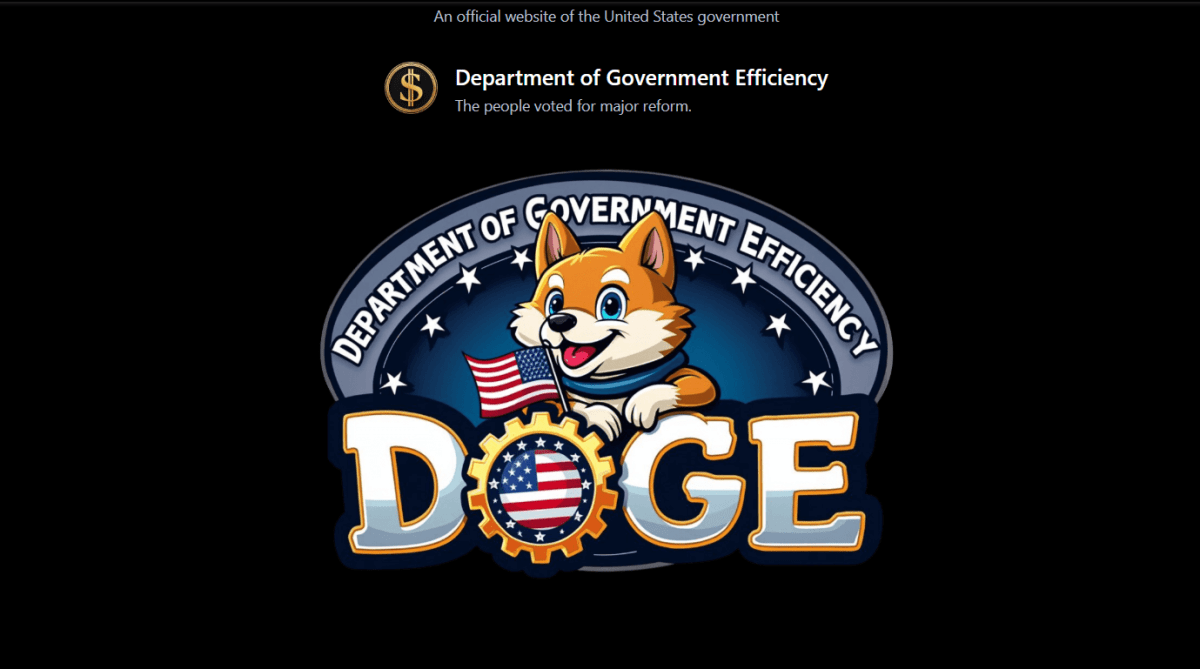 Department of Government Efficiency as of Jan 22, 2025. Featuring an AI generated logo with AI-hallucinated American flag