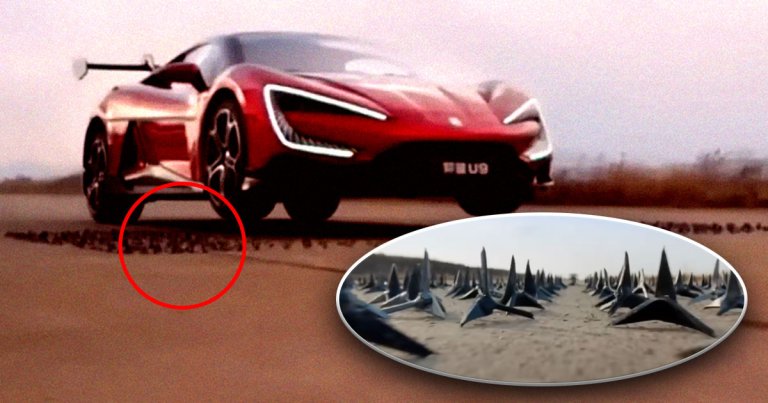 Chinese carmaker BYD's Yangwang U9 hypercar can leap over giant potholes and even police road spikes, as a recent video shows.