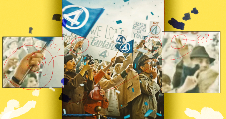 Were the new posters for the upcoming Disney comic book movie "Fantastic Four: First Steps" AI-generated? Apparently not, Marvel says.