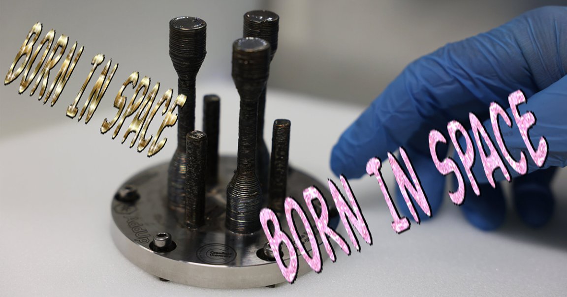 The first metal thingamajig ever 3D printed in space has landed on Earth, where European Space Agency scientists are now studying it.