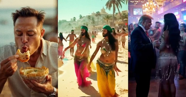 President Trump posted a baffling AI-generated video promoting his vision for "Trump Gaza" — bearded belly dancers and all?