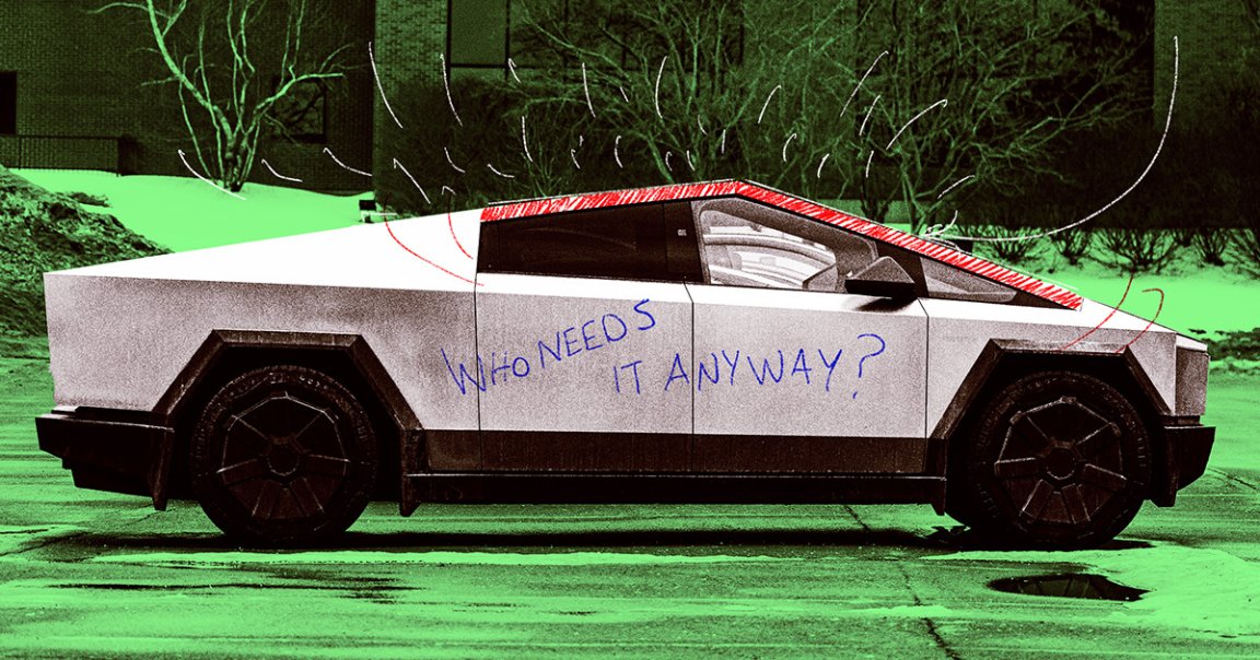 The loose stainless steel body panels that are falling of Cybertrucks on the road are held in place with glue.