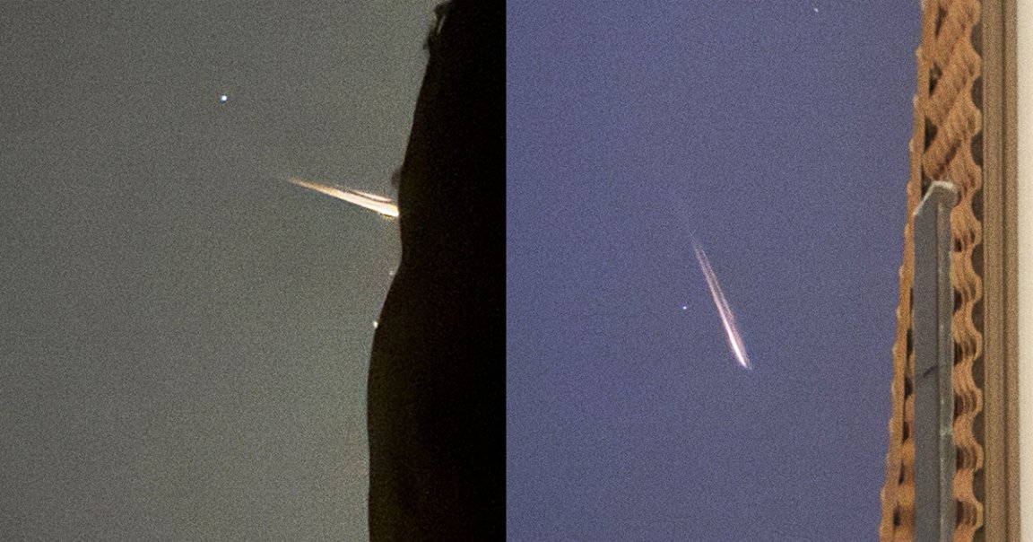 A week after a SpaceX crew module returned four astronauts from the ISS, their luggage module seems to have caused a wild show on its return.