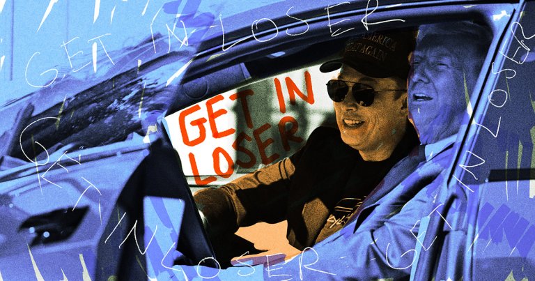 As the federal government clamps down on dissent, Elon Musk has taken to the airwaves to threaten those protesting his company.