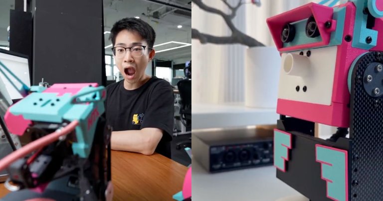 Clever engineers at a Chinese video company built a tiny, swiveling robot that can shoot pieces of gum right into your mouth.