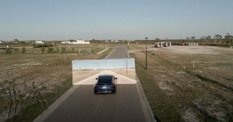 YouTuber Kyle Paul confirmed that a Model Y with a previous generation HW3 computer will still plow through a wall painted like the road.