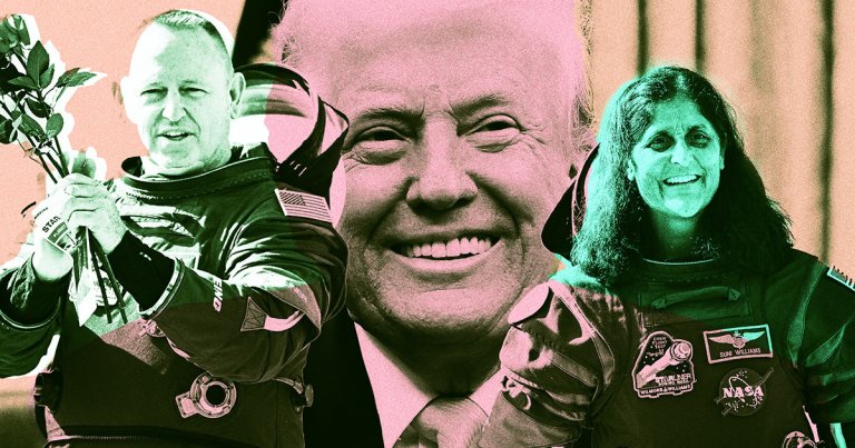 President Donald Trump posited that the stranded Starliner astronauts may have fallen in love on the International Space Station.