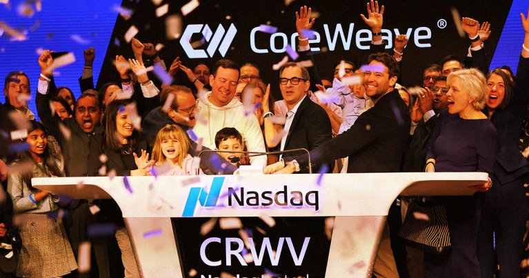 Coreweave's stock seemingly shook off the gloom and spiked over 20 percent before settling around 18 percent by midday.