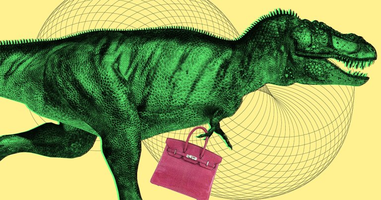 A project claims it will make leather from lab-grown T-Rex skin, providing a "cruelty-free" alternative for making goods like luxury purses.