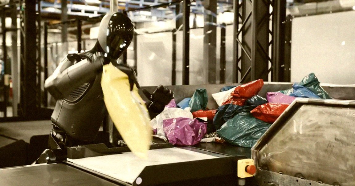 Humanoid robotics company Figure showed off its Figure 02 robot using a sophisticated visual language system to sort packages.