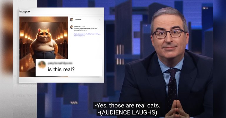 Low-quality AI slop is chewing up the internet as we know it. John Oliver makes some very good points explaining why that's not great!