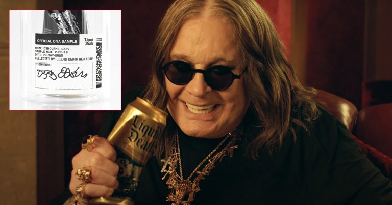 Each can comes secured in a "lab-sealed specimen jar," containing Ozzy's signature, and of course, a sample of his spit.