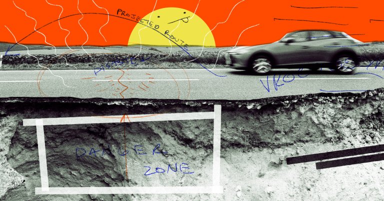 The heat has been so intense in the United States that an asphalt road buckled and made a car go airborne for a split second in Missouri.